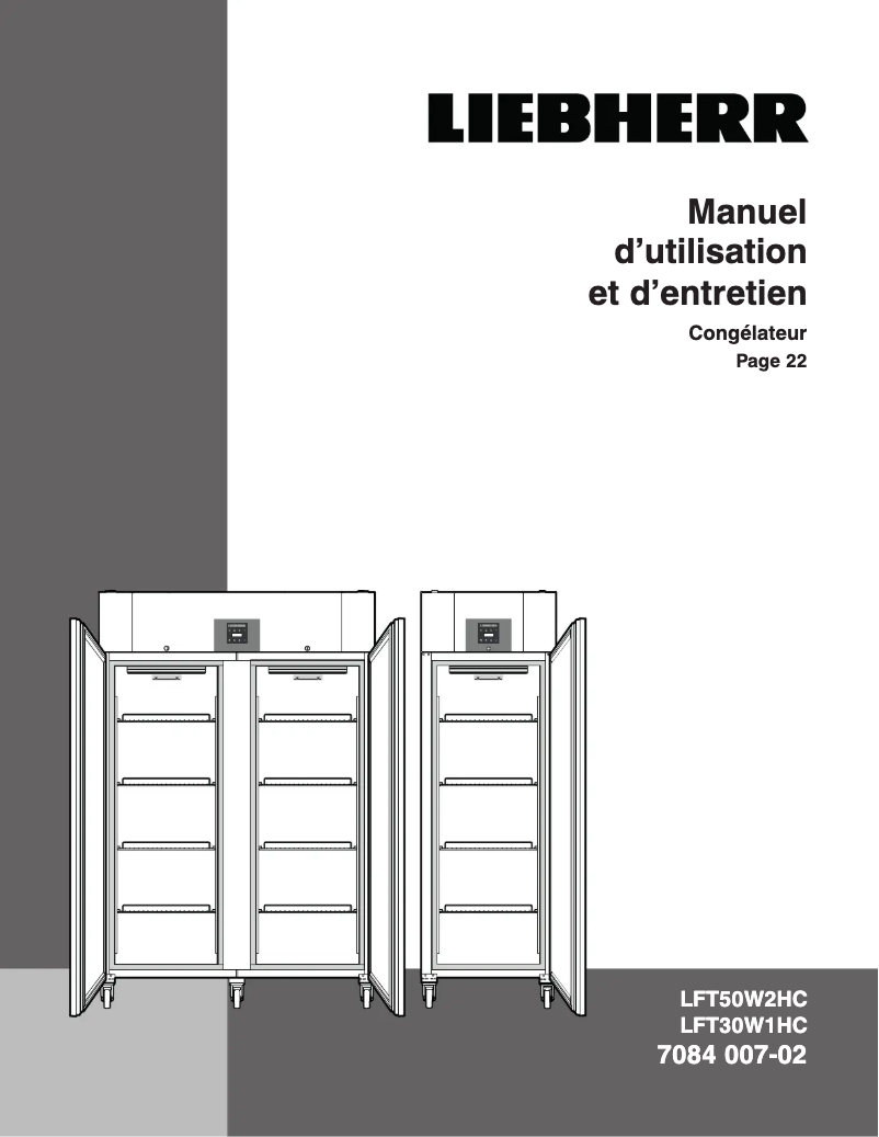 Image de la première page du manuel de l'appareil LFT50W2HC