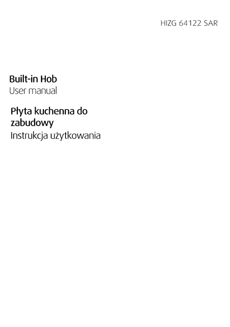 Page n°1 - Manuel utilisateur Beko HIZG 64122 SAR