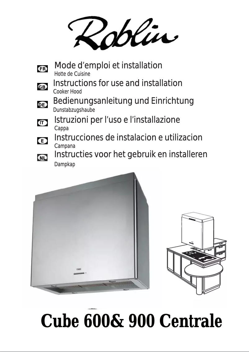 Page n°1 - Manuel utilisateur Roblin Cube/2 900