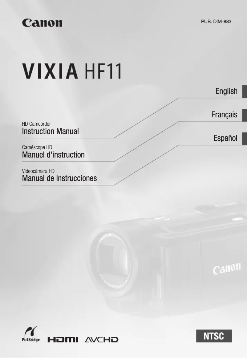 Page n°1 - Manuel utilisateur Canon VIXIA HF11