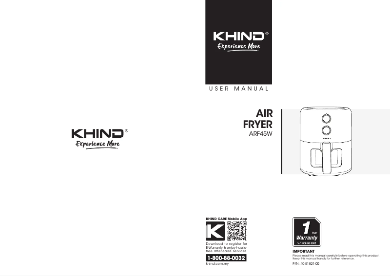 Página 1 del manual Manual de usuario Khind ARF45W