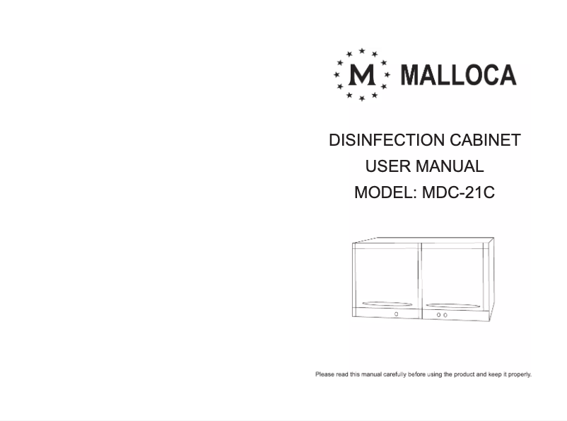 Image de la première page du manuel de l'appareil MDC-21C
