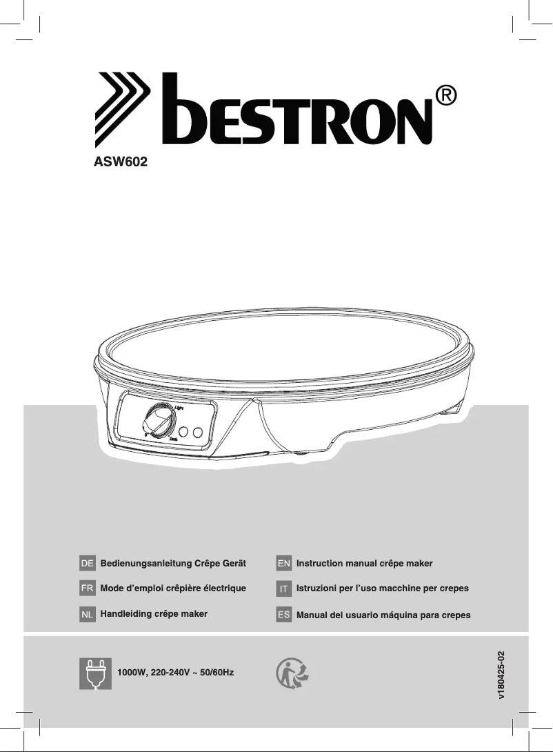 Image de la première page du manuel de l'appareil ASW602