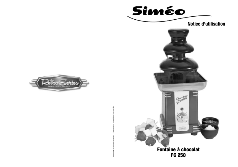 Page 1 de la notice Manuel utilisateur Domena FC 250