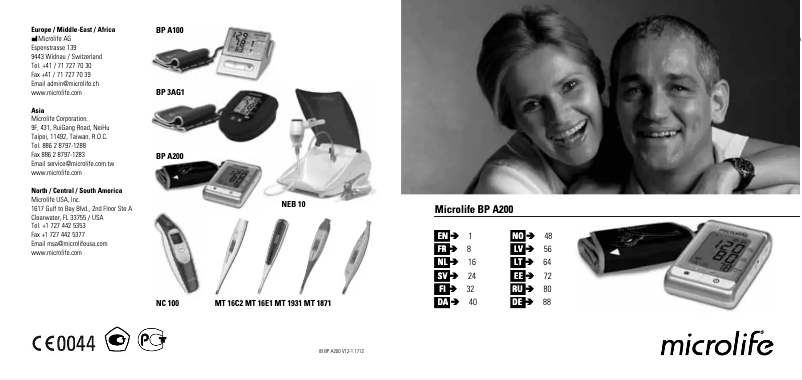 Image de la première page du manuel de l'appareil BP A200