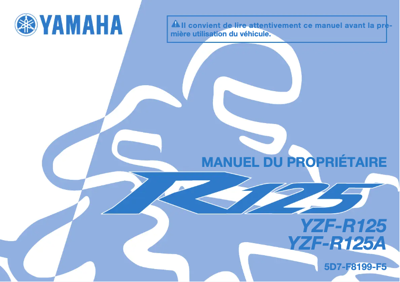 Image de la première page du manuel de l'appareil YZF-R125 (2014)