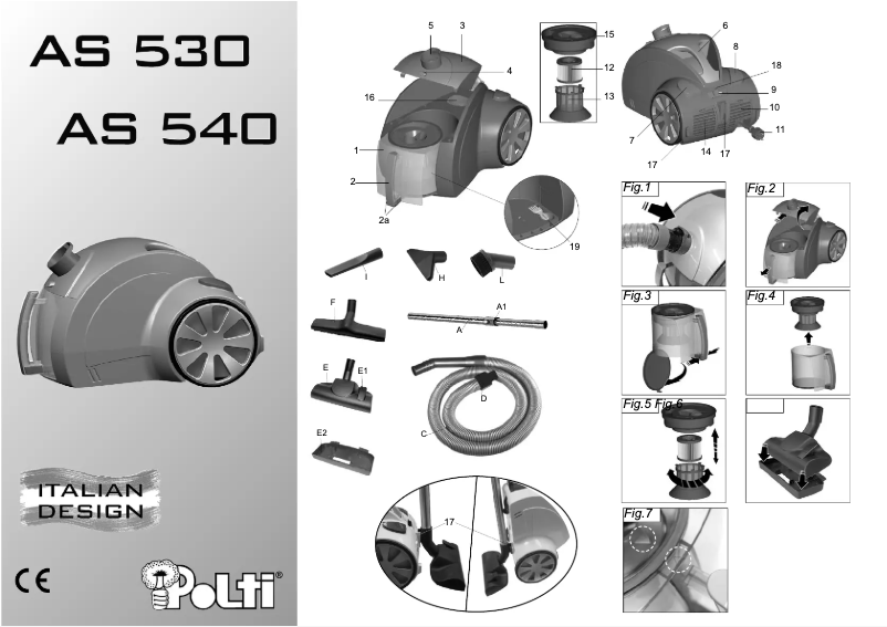 Page n°1 - Manuel utilisateur Polti AS 530