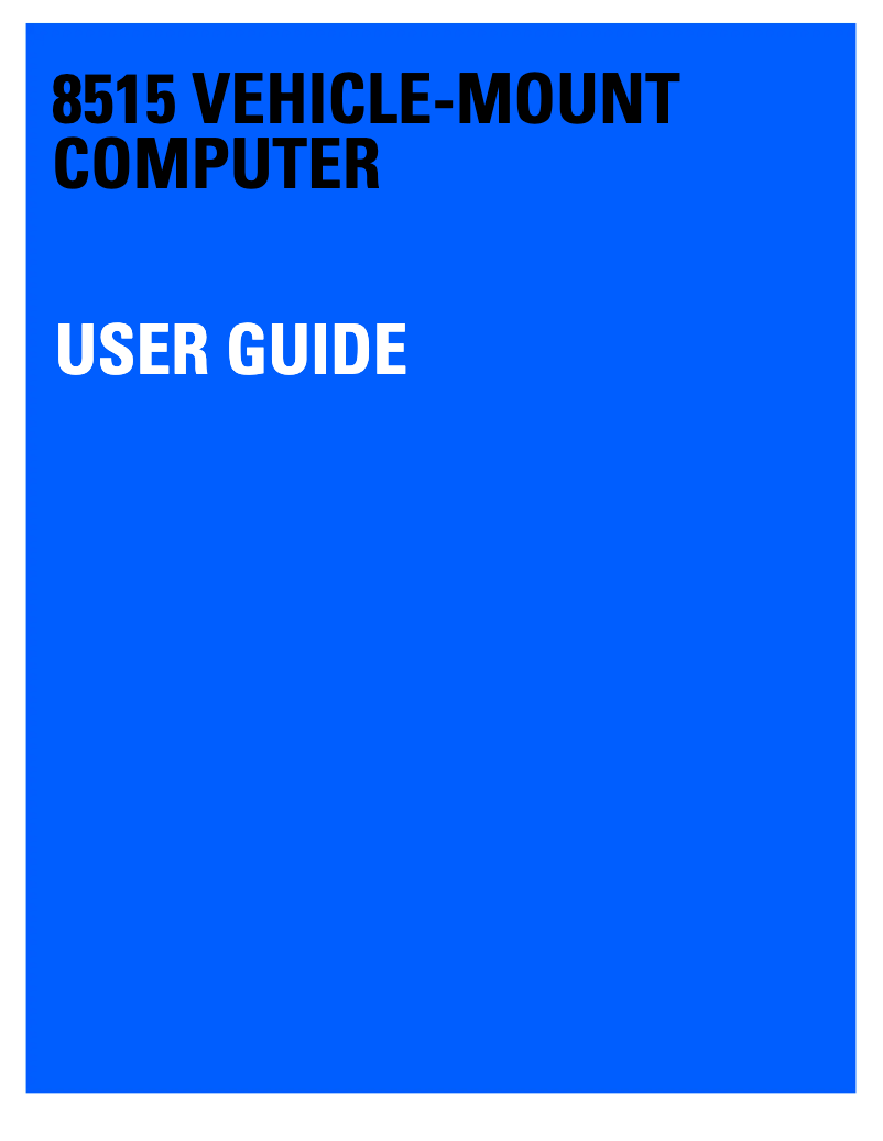 Image de la première page du manuel de l'appareil 8515