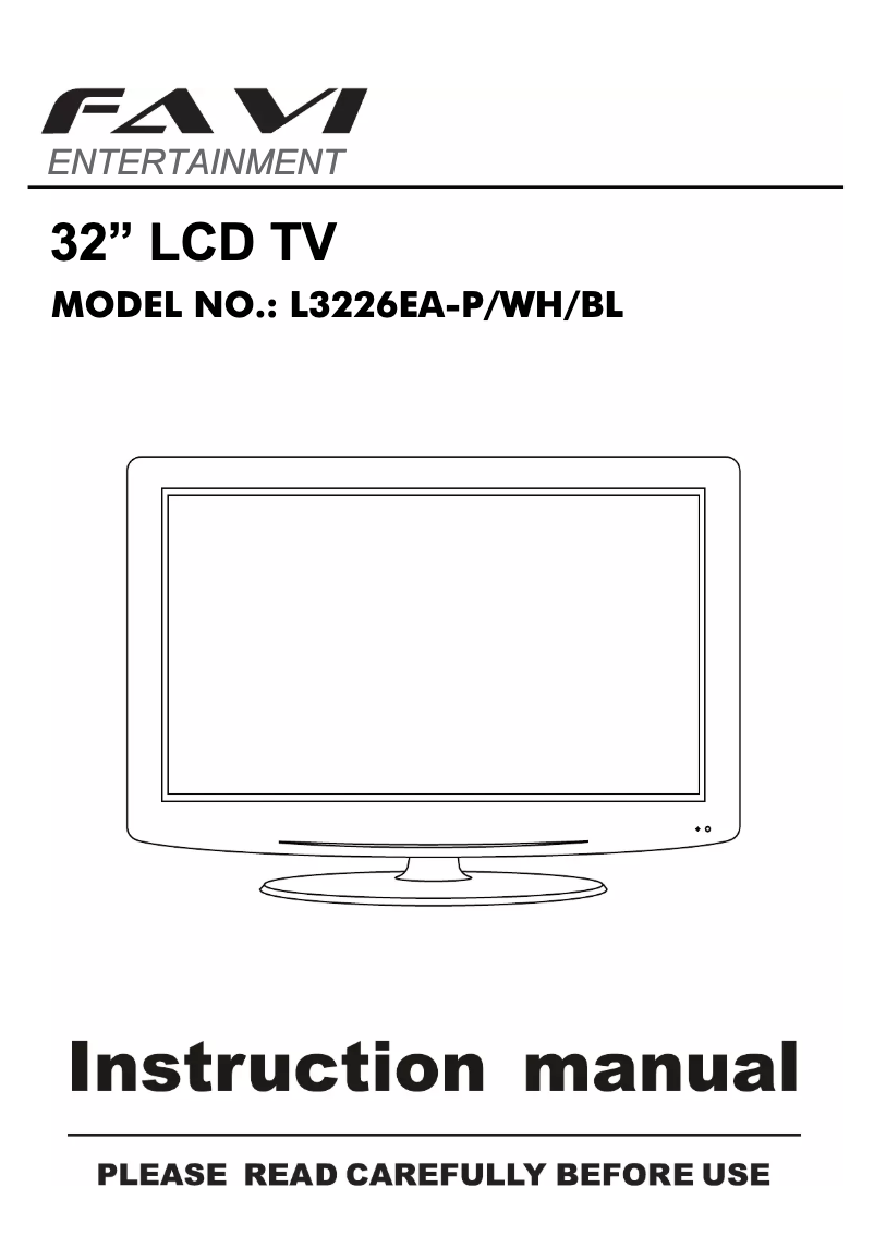 Page n°1 - Manuel utilisateur FAVI L3226EA2