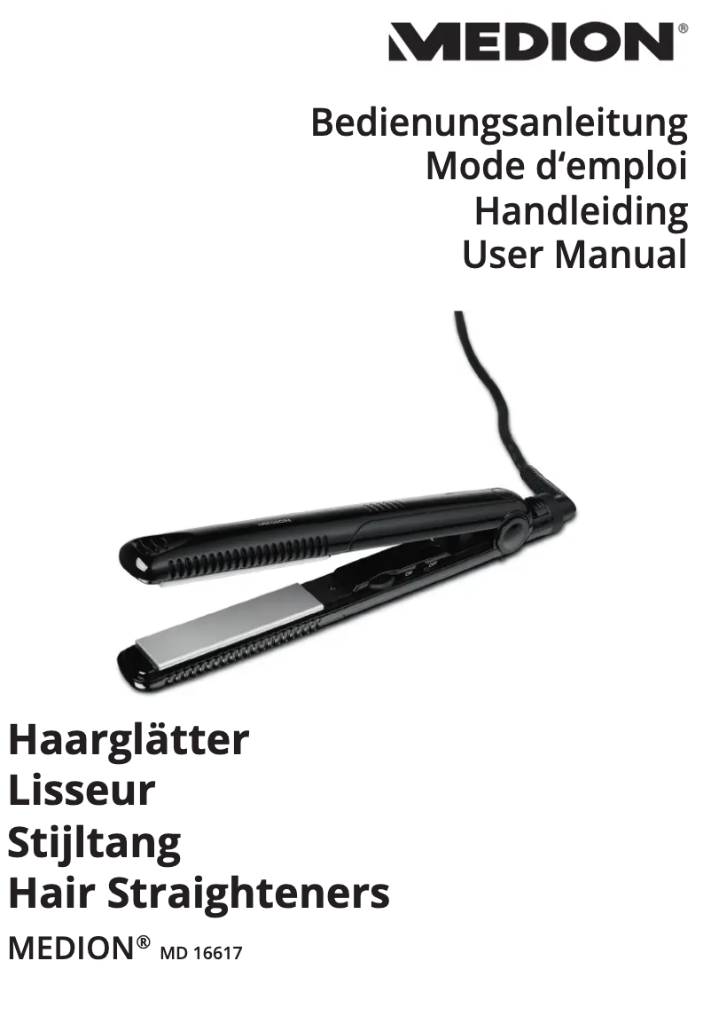Page 1 de la notice Manuel utilisateur Medion MD 16617