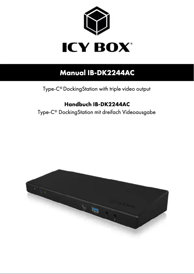 Página 1 del manual Manual de usuario Icy Box IB-DK2244AC