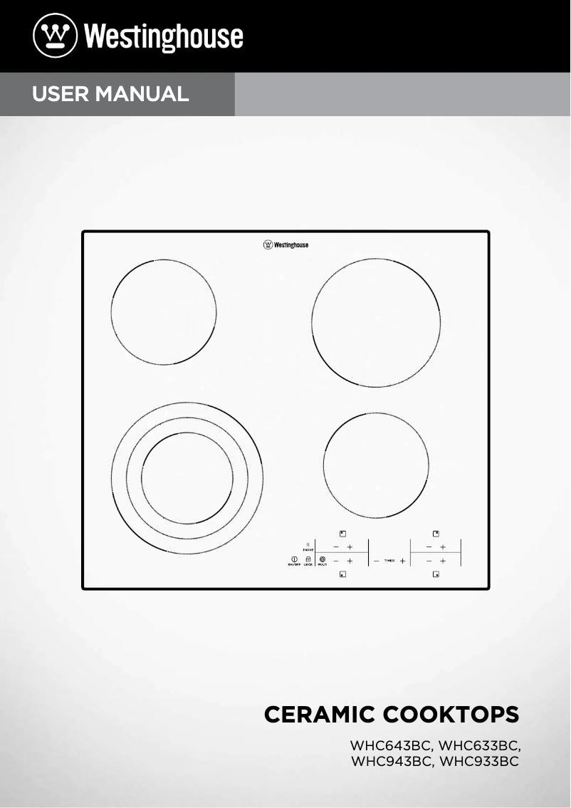Page n°1 - Manuel utilisateur Westinghouse WHC742BC