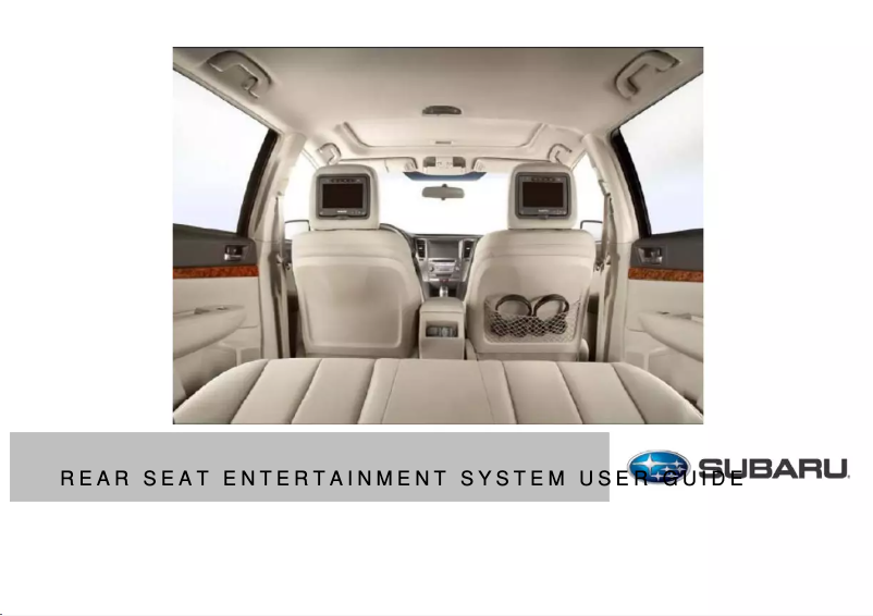 Page 1 de la notice Manuel utilisateur Subaru Legacy (2011)