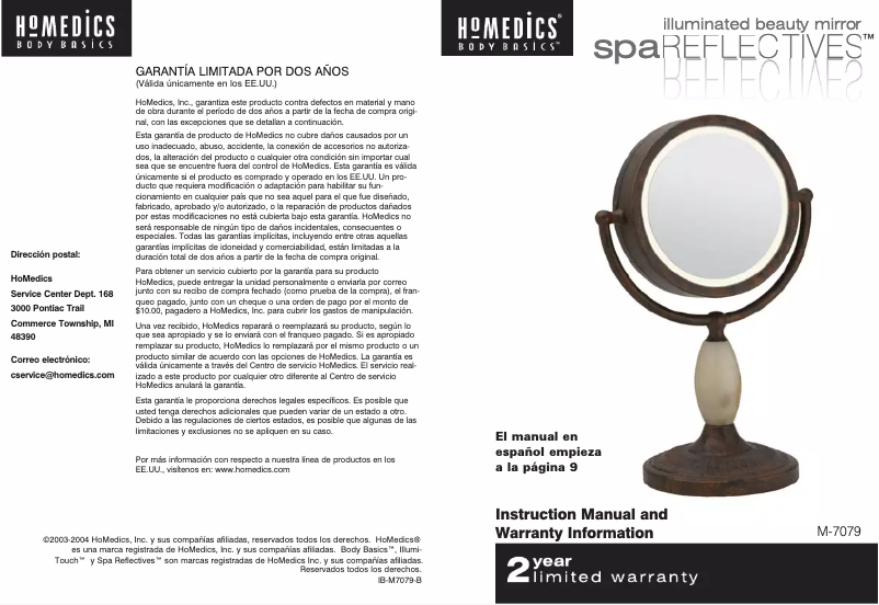 Image de la première page du manuel de l'appareil M-7079