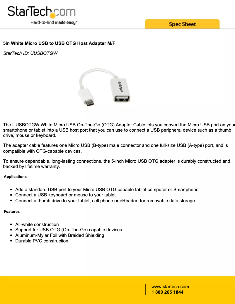 Image de la première page du manuel de l'appareil UUSBOTGW