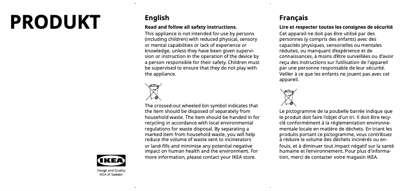 Image de la première page du manuel de l'appareil PRODUKT 303.011.67