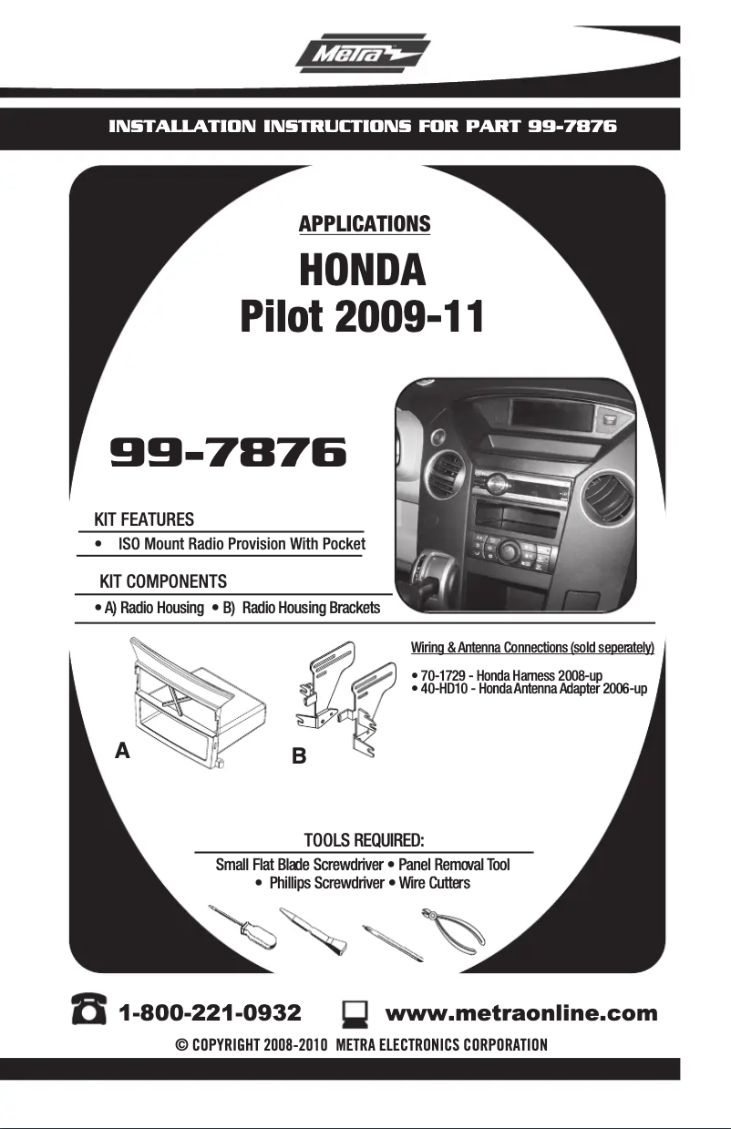 Page n°1 - Guide d'installation Metra 99-7876