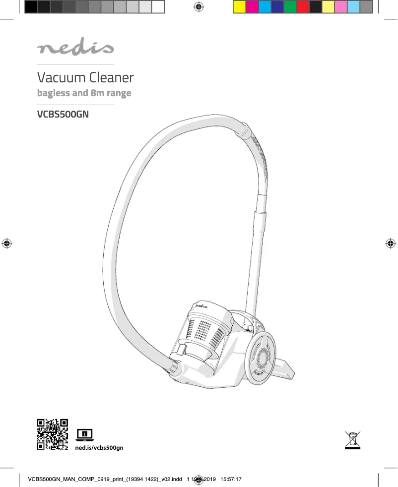 Page 1 de la notice Manuel utilisateur Nedis VCBS500GN