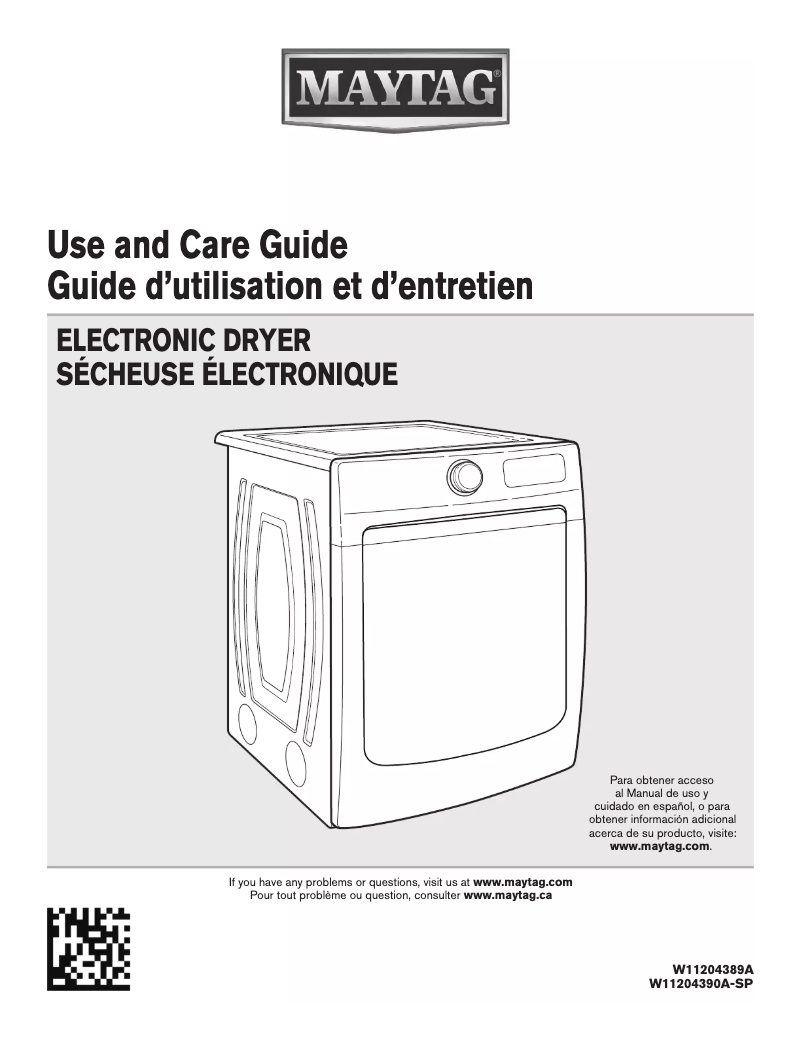 Page n°1 - Manuel utilisateur Maytag MGD8630HC