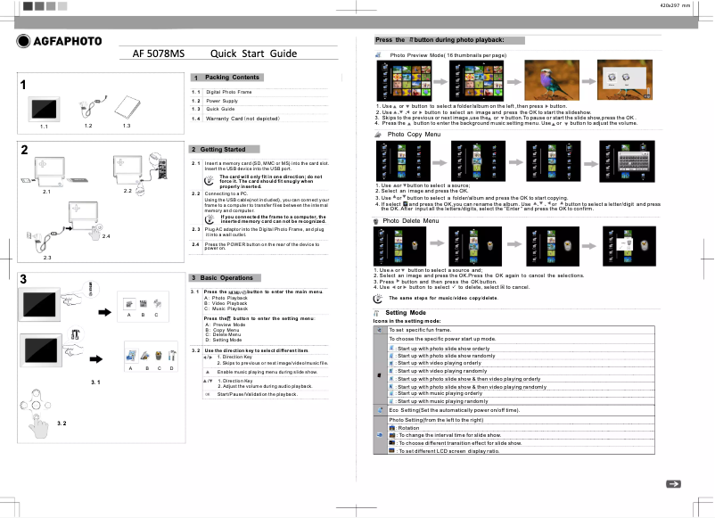 Image de la première page du manuel de l'appareil AF 5078MS