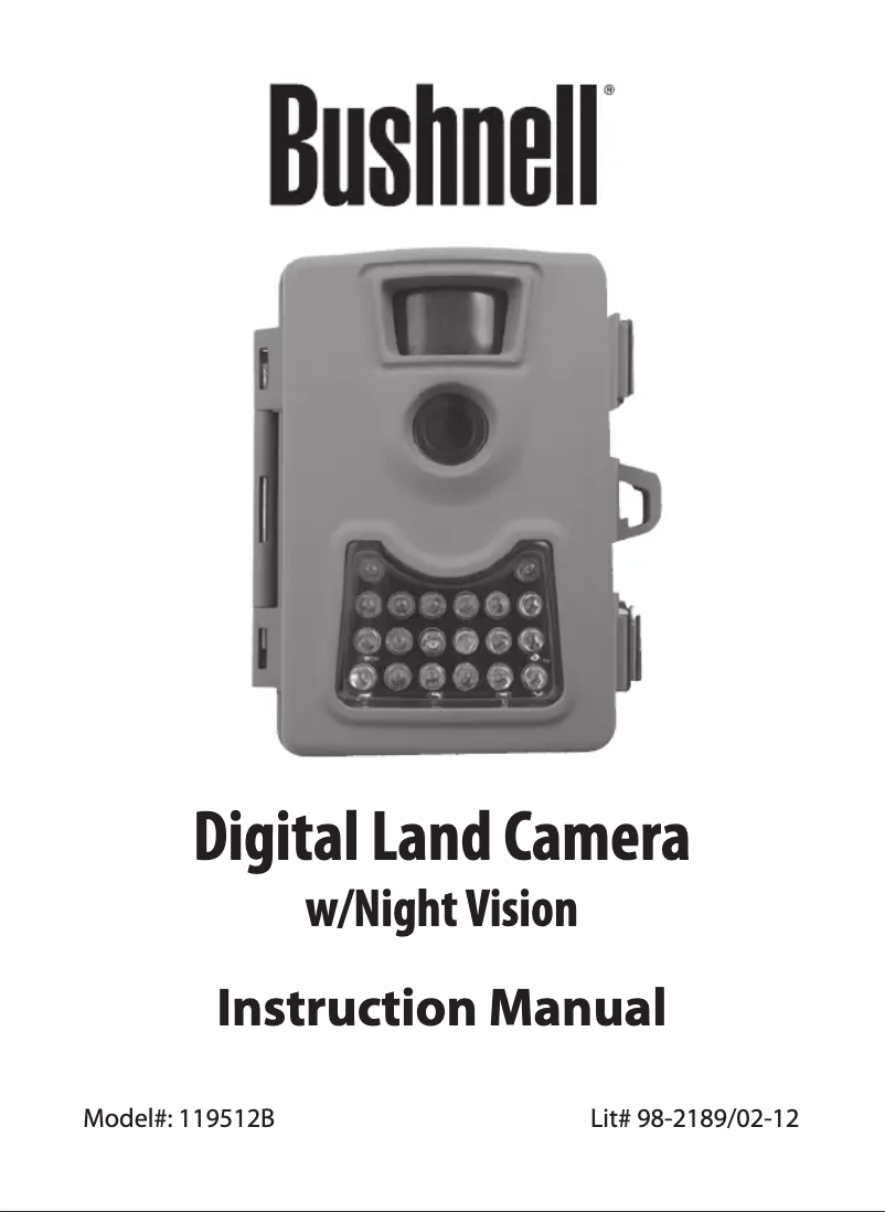 Page n°1 - Manuel utilisateur Bushnell 119512B