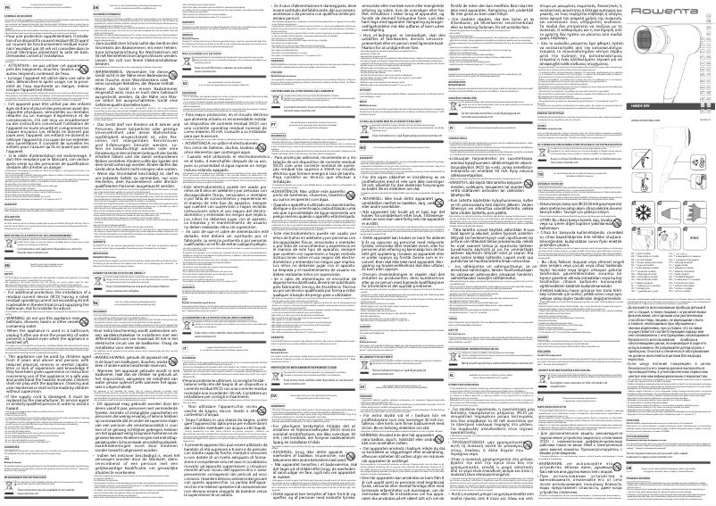 Página 1 del manual Manual de usuario Rowenta Moving Air Boster CV1622