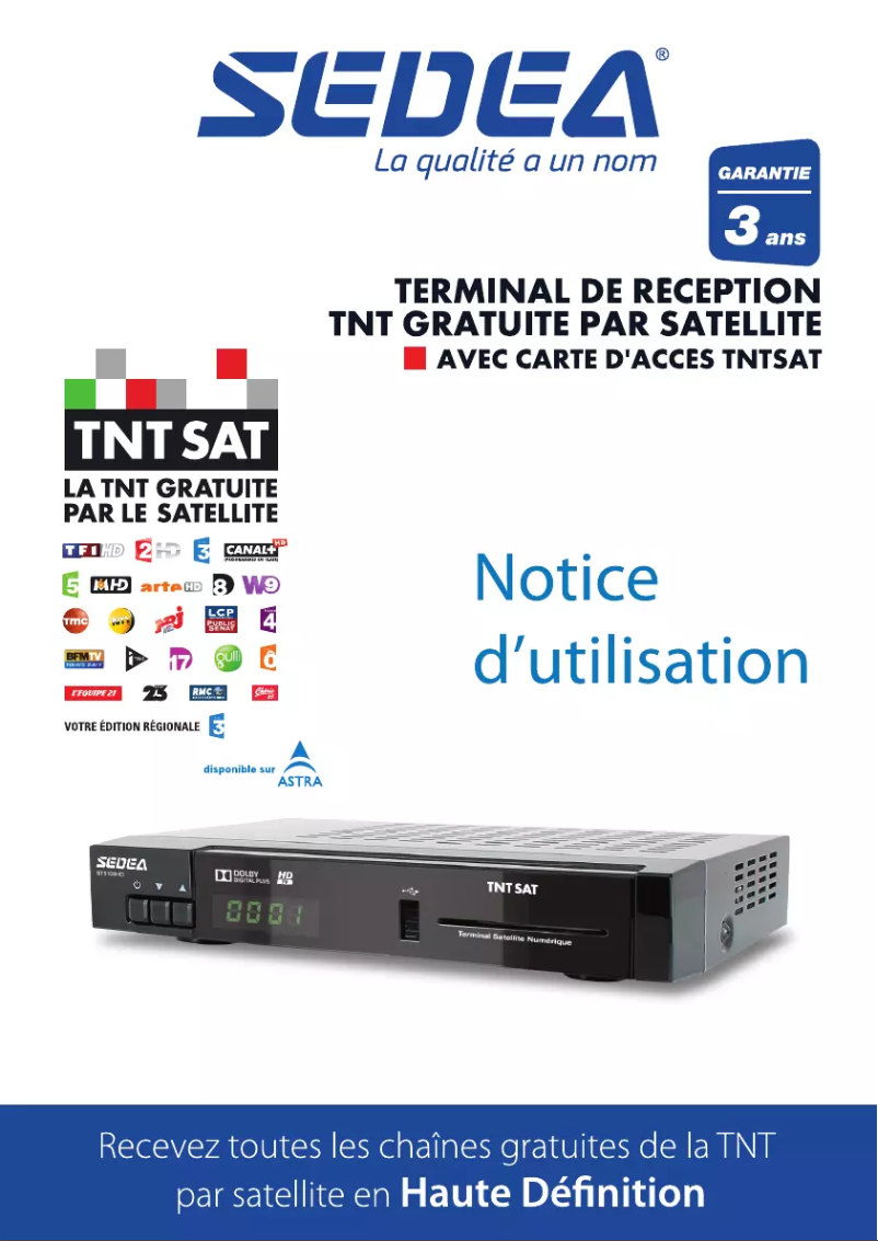 Page 1 de la notice Manuel utilisateur SEDEA ST5100HD