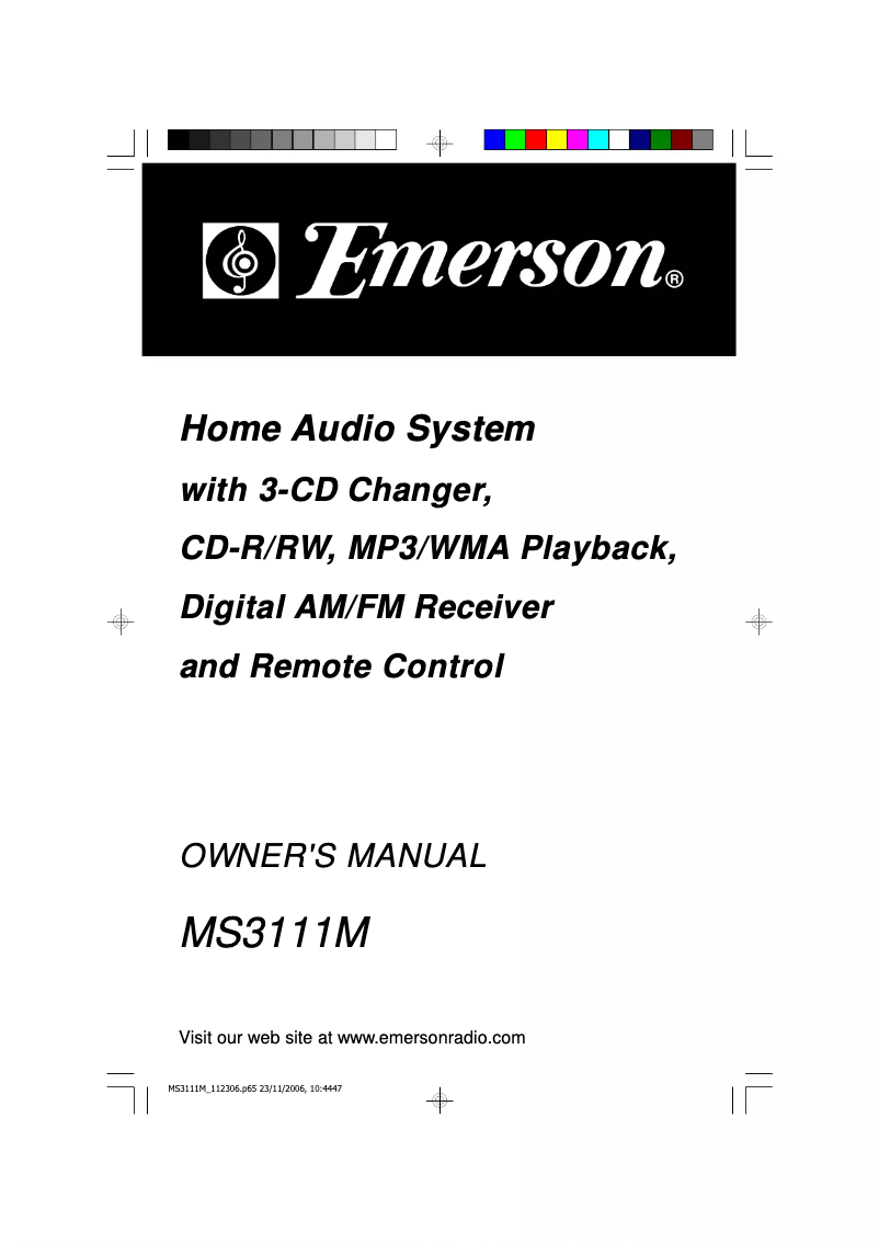 Page n°1 - Manuel utilisateur Emerson MS3111M