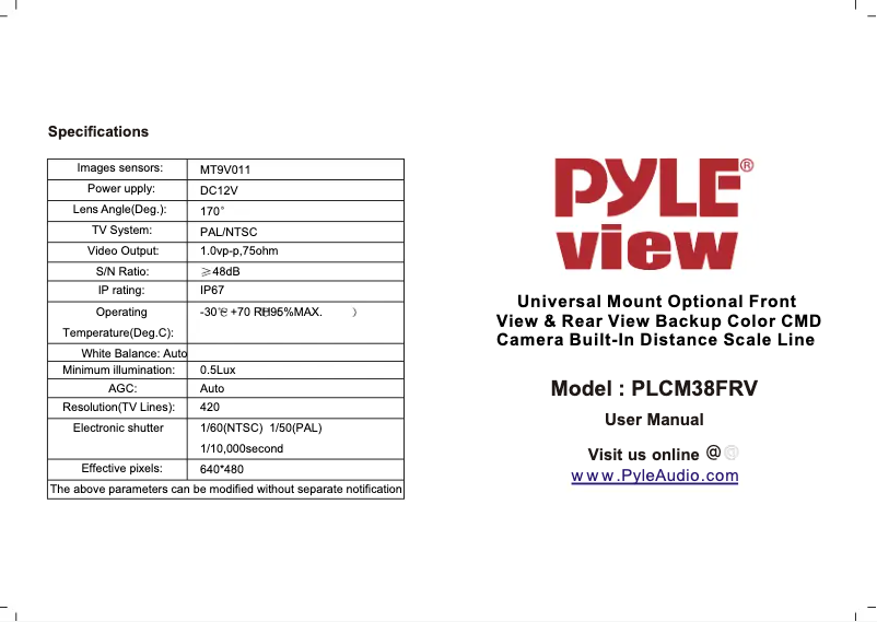 Imagen de la primera página del manual del dispositivo PLCM38FRV