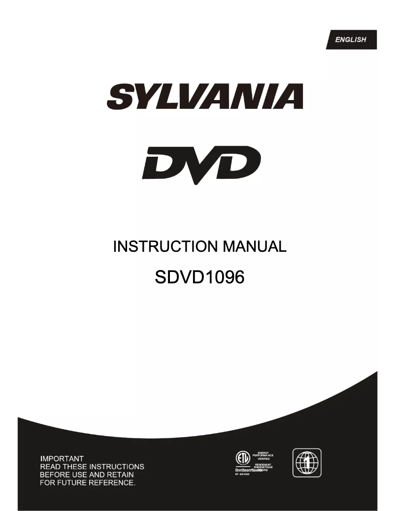 Page 1 of the manual User Manual Sylvania SDVD1096