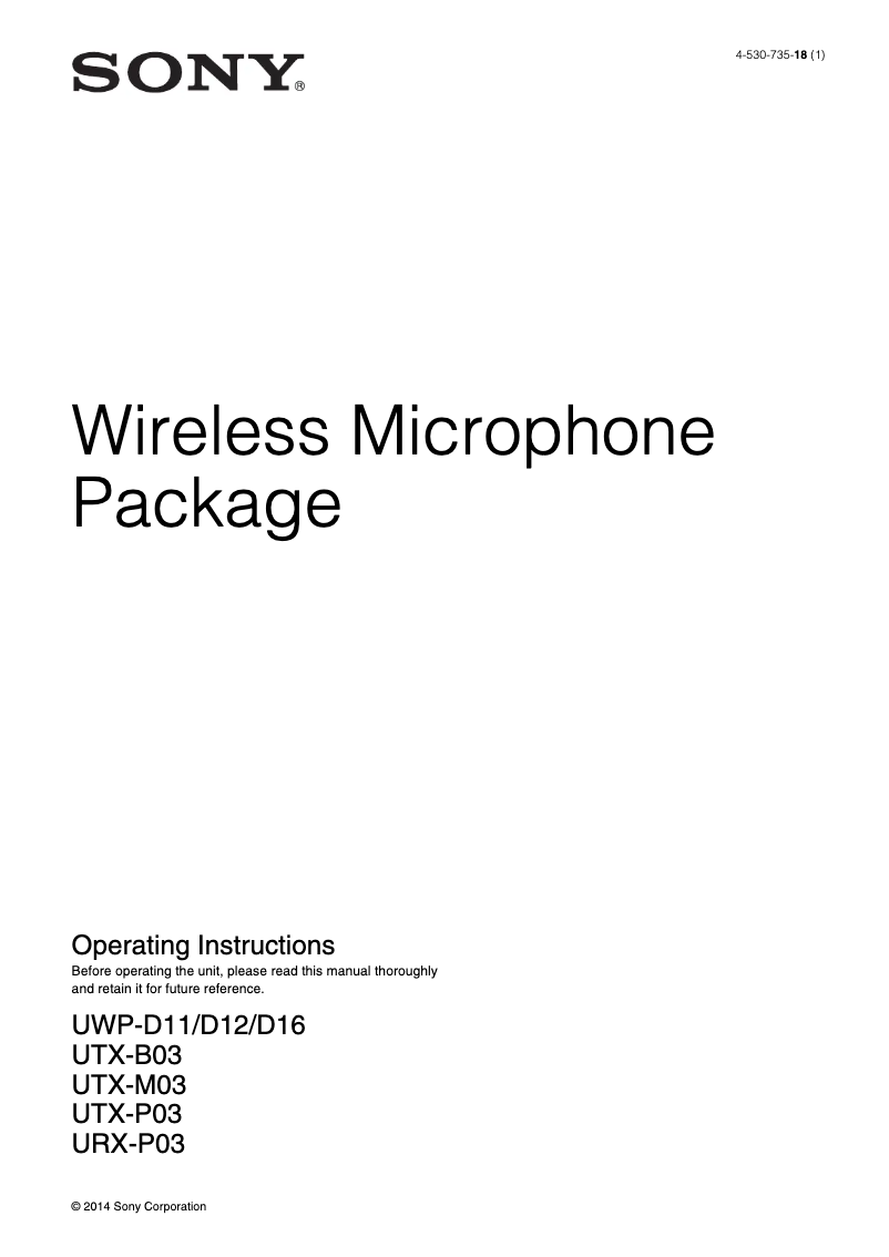 Página 1 del manual Manual de usuario Sony URX-P03