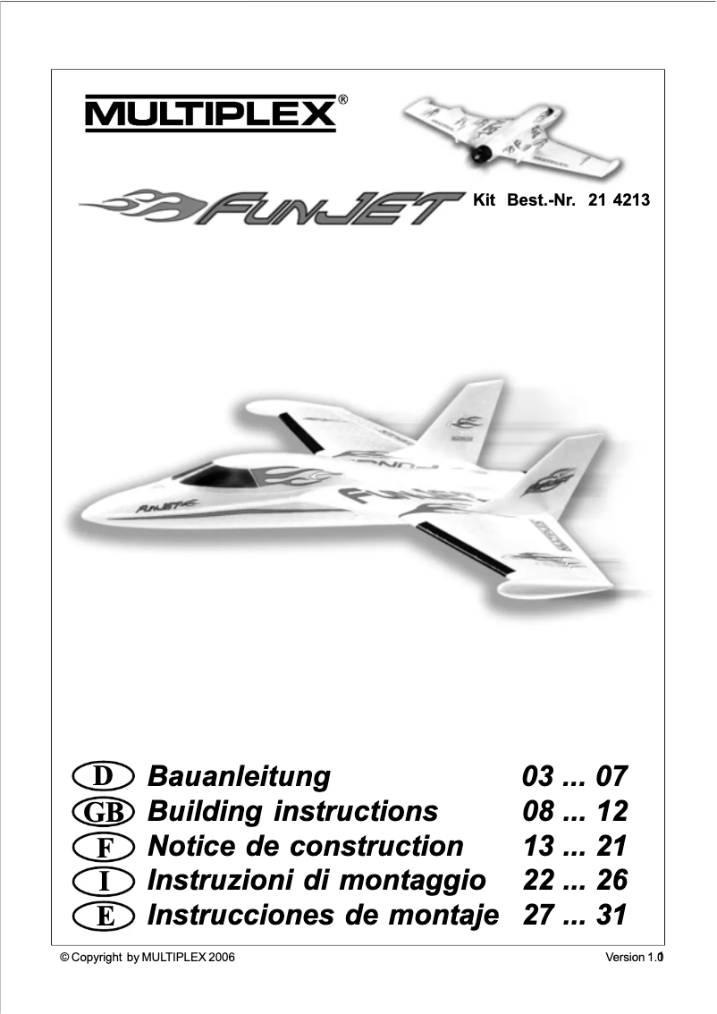 Image de la première page du manuel de l'appareil kit FunJet