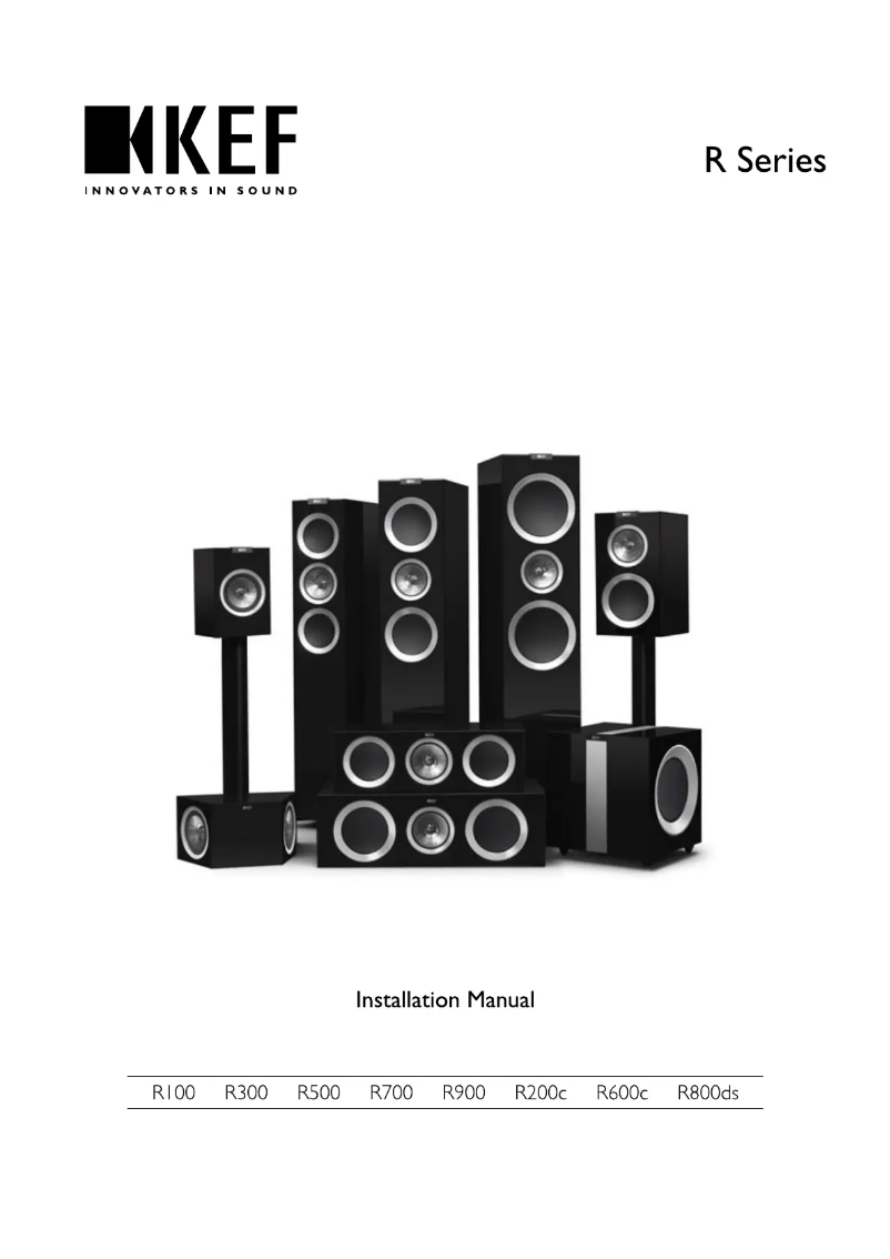 Page 1 de la notice Manuel utilisateur KEF R900