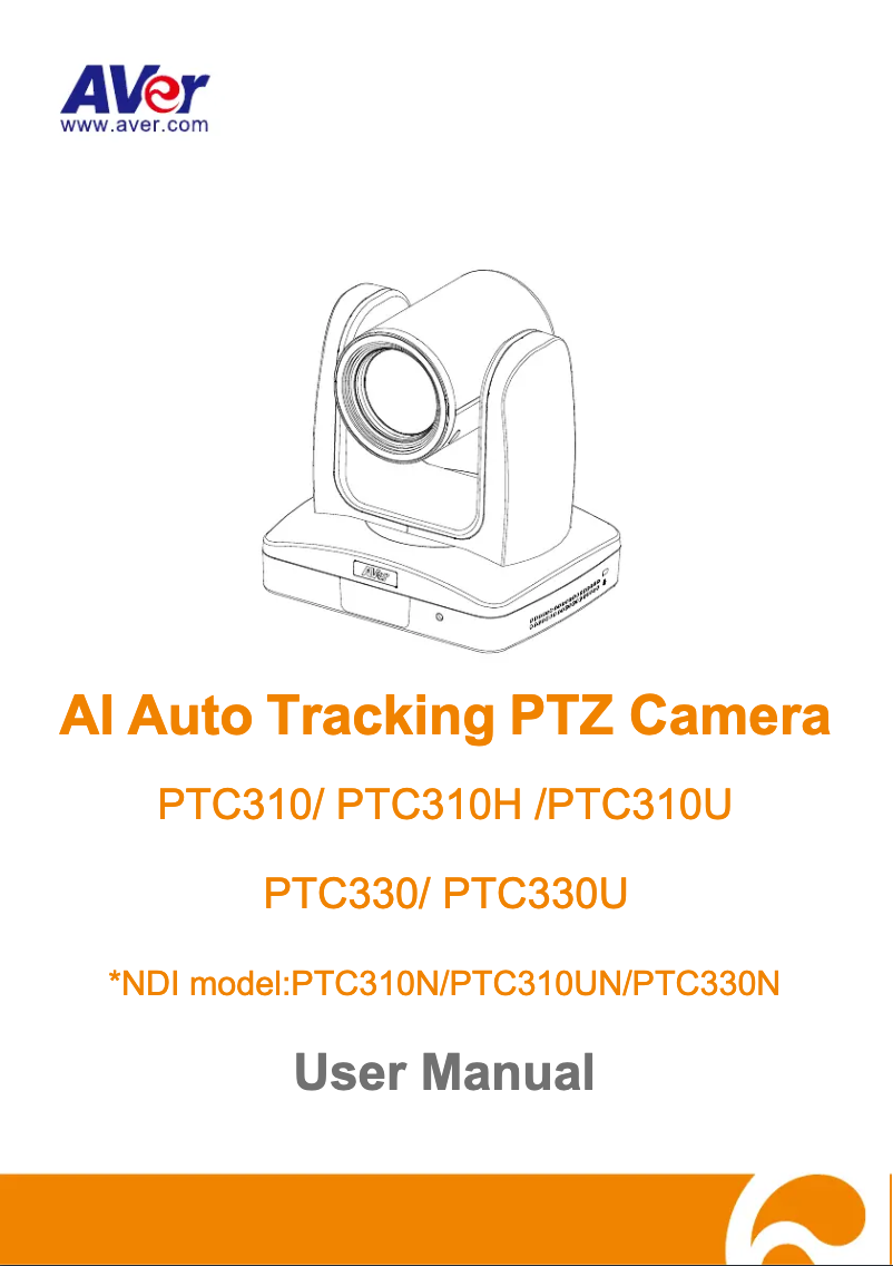 Page 1 de la notice Manuel utilisateur AVer PTC310UN