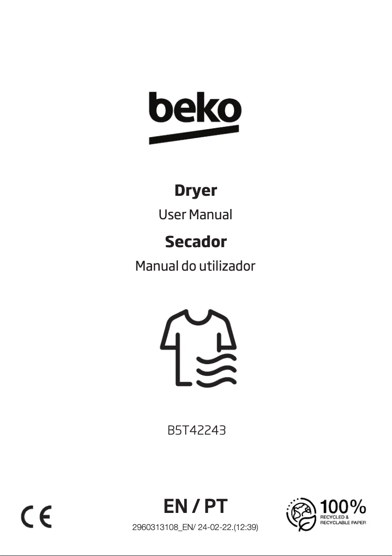 Page n°1 - Manuel utilisateur Beko B5T42243