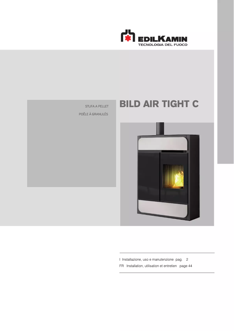 Page 1 de la notice Manuel utilisateur Edilkamin BILD Air Tight C