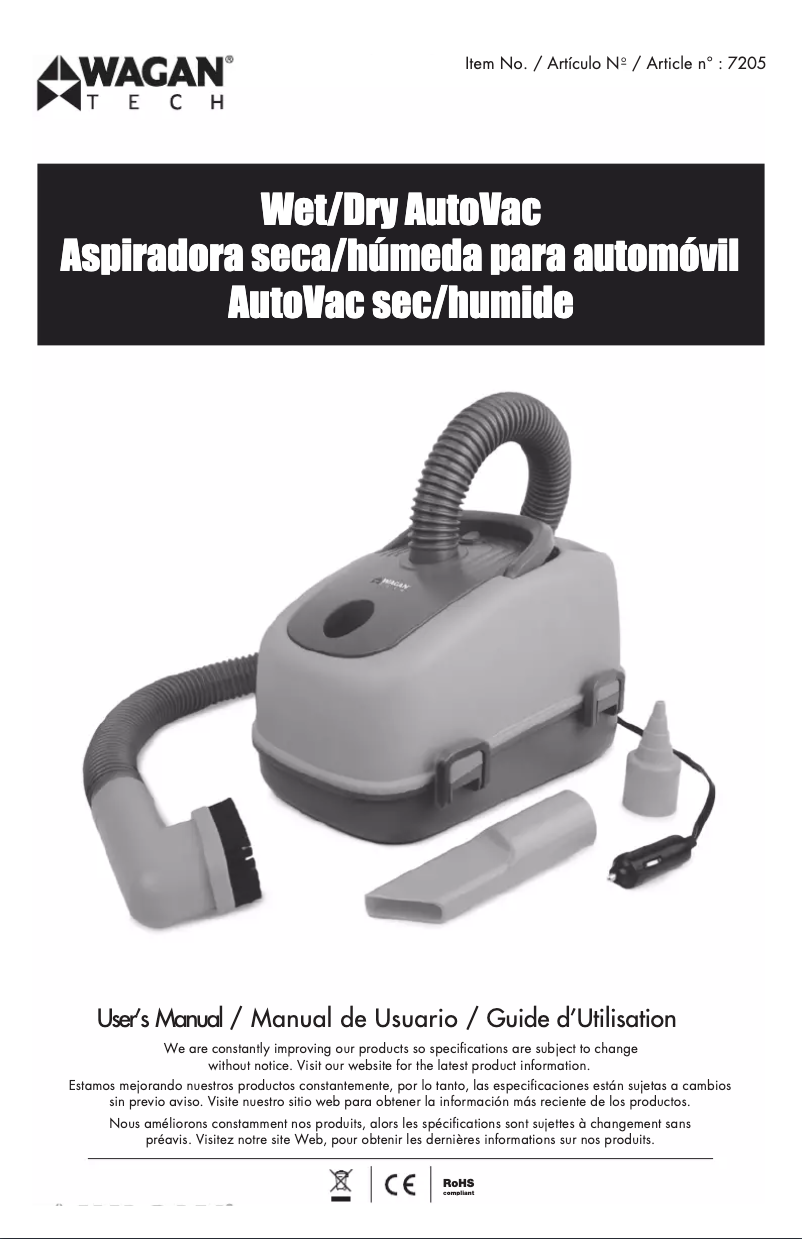 Page 1 de la notice Manuel utilisateur WAGAN 7205