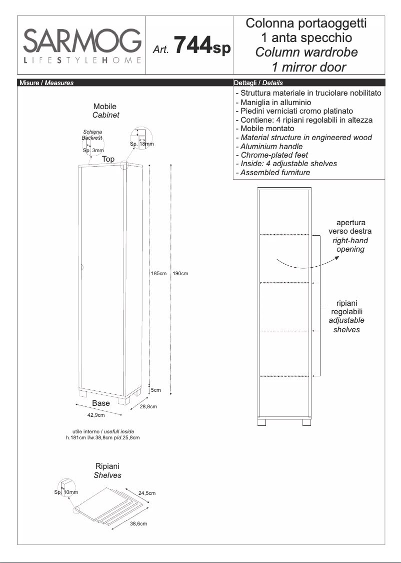 Página 1 del manual Manual de usuario Sarmog A744PCSPFU