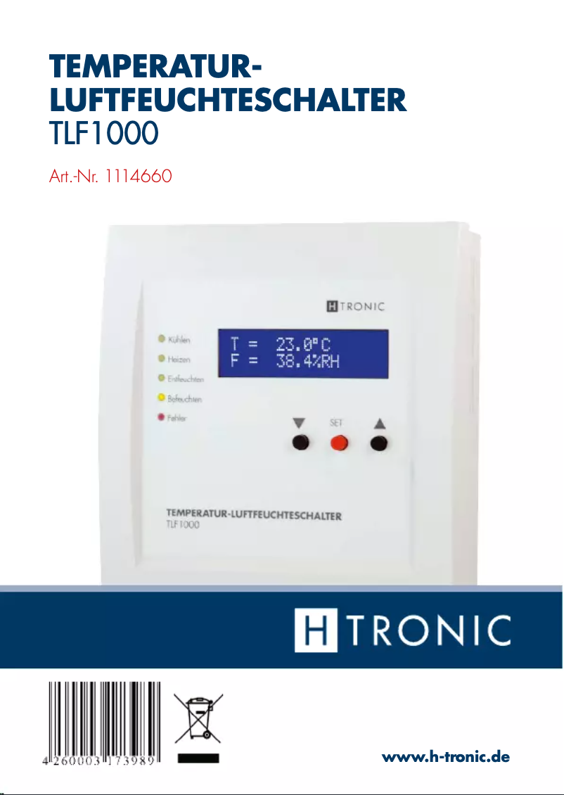 Image de la première page du manuel de l'appareil TLF 1000