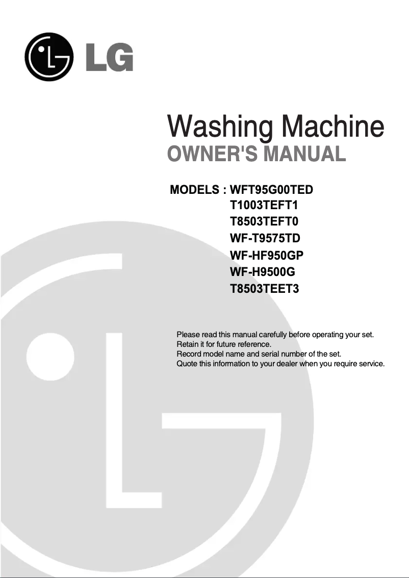 Image de la première page du manuel de l'appareil T8503TEET3