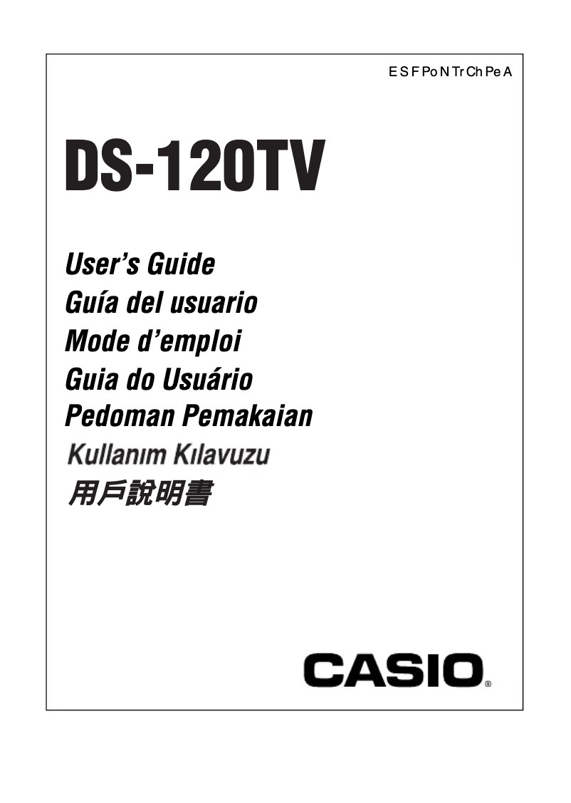 Page 1 de la notice Manuel utilisateur Casio DS-120TV