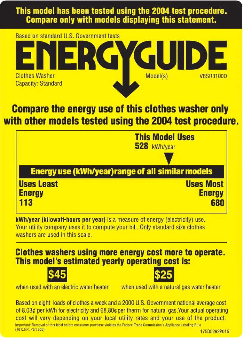 Image de la première page du manuel de l'appareil VBSR3100DWW