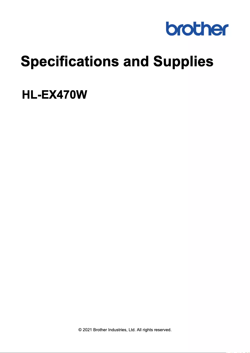 Page n°1 - Fiche technique Brother HL-EX470W