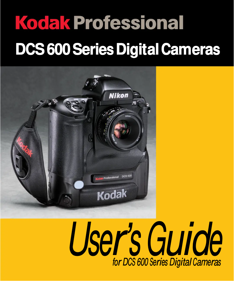 Page n°1 - Manuel utilisateur Kodak Professional DCS600
