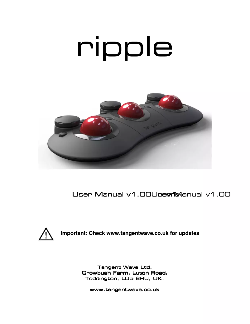 Imagen de la primera página del manual del dispositivo RIPPLE