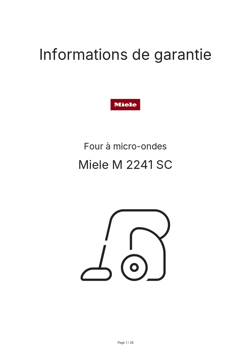 Image de la première page du manuel de l'appareil M 2241 SC