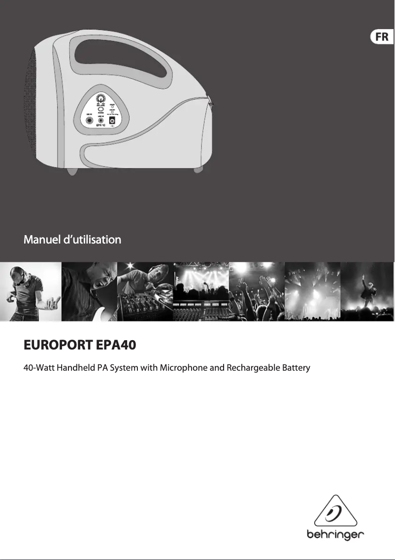 Image de la première page du manuel de l'appareil Europort EPA40