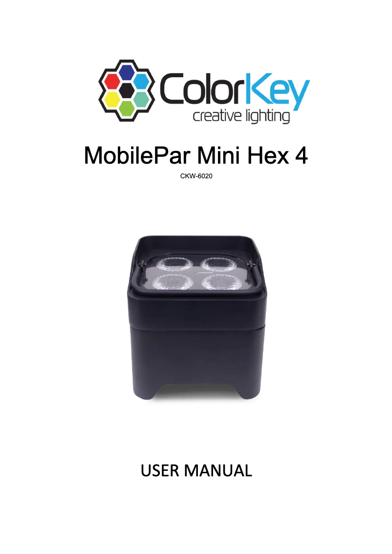 Page n°1 - Manuel utilisateur ColorKey MobilePar Mini Hex 4 Bundle