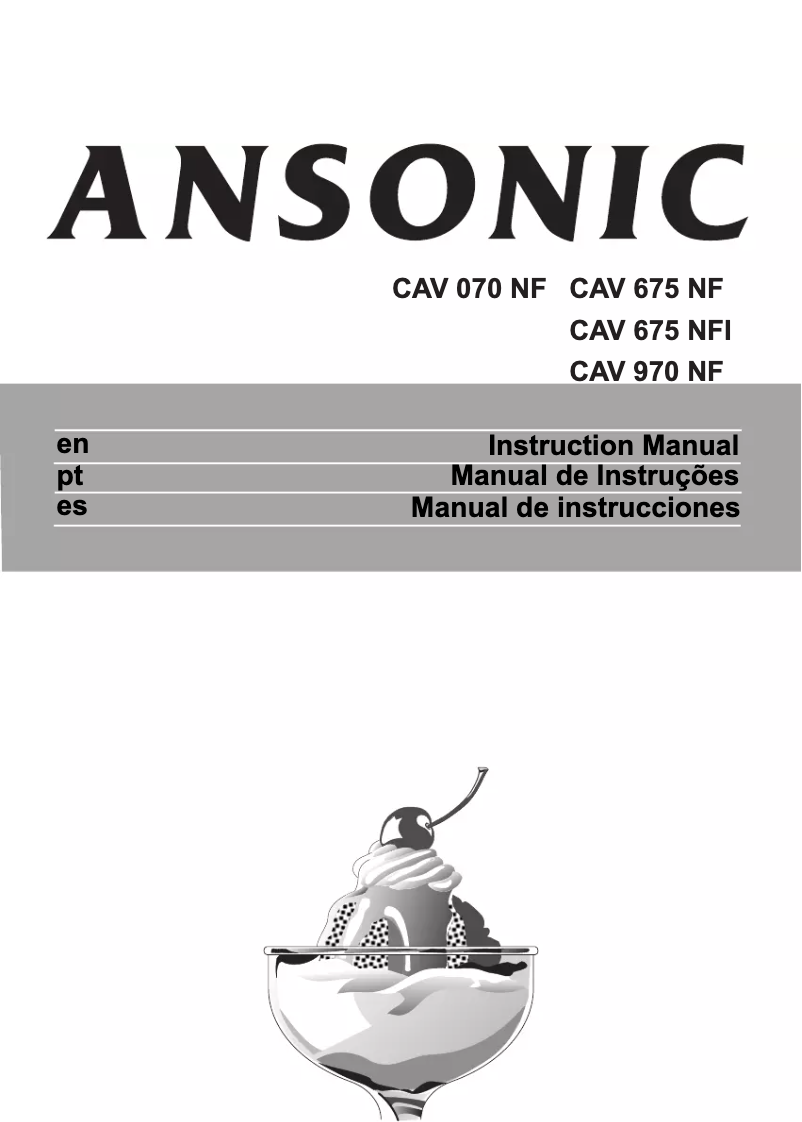 Page 1 de la notice Manuel utilisateur Ansonic CAV 675 NF