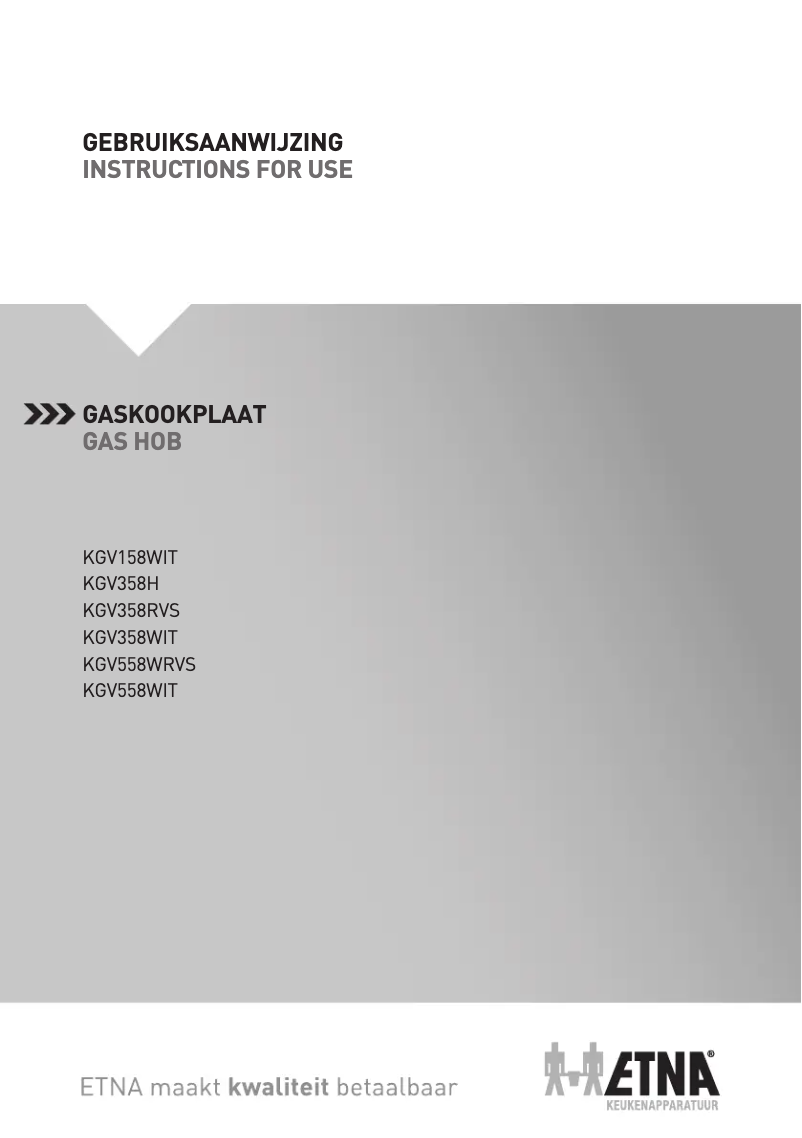 Page 1 de la notice Manuel utilisateur Etna KGV558WRVS